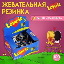 Жевательная резинка Love is «Банан и клубника», 4.2 г Жевательная резинка Love is «Банан и клубника», 4.2 г