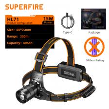 SUPERFIRE HL71 Телескопический налобный фонарь SUPERFIRE HL71 Телескопический налобный фонарь