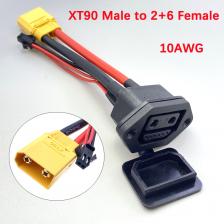 XT90 на 2 + 4/2 + 6 разъемов для зарядки литиевой батареи, электрический сильноточный разрядный порт, адаптер, 4-квадратный разъем для зарядки XT90 на 2 + 4/2 + 6 разъемов для зарядки литиевой батареи, электрический сильноточный разрядный порт, адаптер, 4-квадратный разъем для зарядки