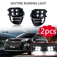 Светодиодные фары DRL для KIA Sportage KX5 2016 2017 2018, противотуманные фары, дневные ходовые огни, дневные огни, автомобильная рамка, решетка, аксессуары Светодиодные фары DRL для KIA Sportage KX5 2016 2017 2018, противотуманные фары, дневные ходовые огни, дневные огни, автомобильная рамка, решетка, аксессуары