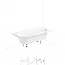 Акриловая ванна Art II производится в размере 170*72,5 см с лево- и правосторонним разворотом и сконструирована специально для углового размещения. В сочетании с закругленным экраном, изготовленным без швов и стыков, ванна визуально выглядит как отдельностоящее изделие. Благодаря широким площадкам по углам можно с легкостью разместить предметы гигиены или же установить встраиваемый смеситель. Основа ванн из литьевого акрила — жесткий 4 мм лист полиметилметакрилата (ПММА), который помещают в вакуум-формовочное оборудование и под большим давлением заполняют матрицу будущей ванны. Для максимальной прочности конструкции по всему основанию купели закладывается усиленная плита ДСтП, а внешняя сторона покрывается смесью полимера с отвердителем и ровингом. После отверждения в ванне высверливают отверстия для слива-перелива. Сифон-автомат Useful Extras от Wellsee изготовлен из полипропилена высокой термической стойкости и прочности, неуязвим к воздействию агрессивных химических средств. Самоочищающаяся форма и изгибы сифона препятствуют скоплению грязи внутри обвязки и поддерживают высокую пропускную способность — 50 л/мин. Конструкция ванны предполагает установку на поперечные ножки или усиленный металлический каркас с максимальной нагрузкой до 500 кг и предусматривает дополнительную фиксацию к стене. Наличие регулировок на каждой ножке и распорках обеспечивает удобство установки на различных поверхностях. Акриловая ванна Art II производится в размере 170*72,5 см с лево- и правосторонним разворотом и сконструирована специально для углового размещения. В сочетании с закругленным экраном, изготовленным без швов и стыков, ванна визуально выглядит как отдельностоящее изделие. Благодаря широким площадкам по углам можно с легкостью разместить предметы гигиены или же установить встраиваемый смеситель. Основа ванн из литьевого акрила — жесткий 4 мм лист полиметилметакрилата (ПММА), который помещают в вакуум-формовочное оборудование и под большим давлением заполняют матрицу будущей ванны. Для максимальной прочности конструкции по всему основанию купели закладывается усиленная плита ДСтП, а внешняя сторона покрывается смесью полимера с отвердителем и ровингом. После отверждения в ванне высверливают отверстия для слива-перелива. Сифон-автомат Useful Extras от Wellsee изготовлен из полипропилена высокой термической стойкости и прочности, неуязвим к воздействию агрессивных химических средств. Самоочищающаяся форма и изгибы сифона препятствуют скоплению грязи внутри обвязки и поддерживают высокую пропускную способность — 50 л/мин. Конструкция ванны предполагает установку на поперечные ножки или усиленный металлический каркас с максимальной нагрузкой до 500 кг и предусматривает дополнительную фиксацию к стене. Наличие регулировок на каждой ножке и распорках обеспечивает удобство установки на различных поверхностях.