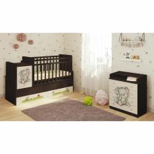 Комод детский пеленальный Фея 1580 «Зайчонок», венге-бежевый Комод детский пеленальный Фея 1580 «Зайчонок», венге-бежевый