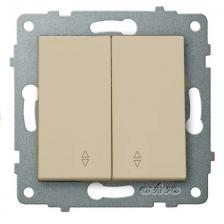 переключатель 2-клавишный OVIVO Loft проходной крем переключатель 2-клавишный OVIVO Loft проходной крем