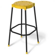 Стул барный пластиковый желтый/черный муар Sheffilton SHT-S48 434769701 Стул барный пластиковый желтый/черный муар Sheffilton SHT-S48 434769701