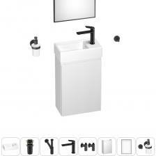 Комплексное предложение по специальной цене от Wellsee. ВАННАЯ КОМНАТА В СТИЛЕ WELLSEE Тумба с раковиной имеет длину всего 40 см и предназначена для небольших помещений. Надежные крепления, входящие в комплект поставки, способны выдерживать нагрузку до 100 кг. Основа тумбы – высококачественная импрегнированная плита МДФ, пропитанная специальным составом для усиления стойкости материала и максимальной защиты от влаги. Благодаря грязеотталкивающему слою минералов и повышенным антиадгезионным свойствам поверхность раковины не впитывает грязь и известковый налет. Дизайнерская сантехника изготовлена в едином стиле: изделия прекрасно дополняют друг друга и формируют органичный тандем с латунными сифонами, донными клапанами, выпусками, угловыми вентилями, элегантными аксессуарами и зеркалами из коллекции 7 Rays' Spectrum. Гарантируем 100% качество и целостность изделий комплекта. Комплексное предложение по специальной цене от Wellsee. ВАННАЯ КОМНАТА В СТИЛЕ WELLSEE Тумба с раковиной имеет длину всего 40 см и предназначена для небольших помещений. Надежные крепления, входящие в комплект поставки, способны выдерживать нагрузку до 100 кг. Основа тумбы – высококачественная импрегнированная плита МДФ, пропитанная специальным составом для усиления стойкости материала и максимальной защиты от влаги. Благодаря грязеотталкивающему слою минералов и повышенным антиадгезионным свойствам поверхность раковины не впитывает грязь и известковый налет. Дизайнерская сантехника изготовлена в едином стиле: изделия прекрасно дополняют друг друга и формируют органичный тандем с латунными сифонами, донными клапанами, выпусками, угловыми вентилями, элегантными аксессуарами и зеркалами из коллекции 7 Rays' Spectrum. Гарантируем 100% качество и целостность изделий комплекта.