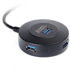 USB 3.0 хаб с выключателями, 4 порта, СуперЭконом круглый, черный, SBHA-7314-B/100 USB 3.0 хаб с выключателями, 4 порта, СуперЭконом круглый, черный, SBHA-7314-B/100