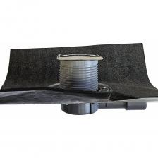 Трап с горизонтальным выпуском DN 40/50, с корпусом из полипропилена, надставным элементом из полипропилена с подрамником из нержавеющей стали, с полимербитумным полотном 500х500 мм, с сифоном Primus blue. Трап с горизонтальным выпуском DN 40/50, с корпусом из полипропилена, надставным элементом из полипропилена с подрамником из нержавеющей стали, с полимербитумным полотном 500х500 мм, с сифоном Primus blue.