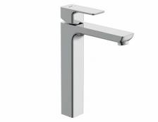 Смеситель Cersanit для раковины высокий GEO однорычажный клик клак Смеситель Cersanit для раковины высокий GEO однорычажный клик клак