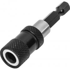 Держатель для бит с регулируемым ограничителем и двумя магнитами.Ограничитель с регулировкой и магнитом обеспечивает уверенную фиксацию бит при работе.Настраиваемый ограничитель глубины вкручивания предотвращает чрезмерное заглубление крепежа в гипсокартон или дерево и защищает их от повреждения. Держатель для бит с регулируемым ограничителем и двумя магнитами.Ограничитель с регулировкой и магнитом обеспечивает уверенную фиксацию бит при работе.Настраиваемый ограничитель глубины вкручивания предотвращает чрезмерное заглубление крепежа в гипсокартон или дерево и защищает их от повреждения.