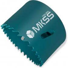 Биметаллическая универсальная коронка HSS Co 8% MKSS предназначена для сверления отверстий в твердых материалах, таких как нержавеющая сталь, легированная и нелегированная сталь, алюминий, цветные металлы, дерево и гипсокартон.Корпус коронки изготовлен из высокопрочной пружинной стали, а режущая часть выполнена из быстрорежущей стали с добавлением 8% кобальта.Компенсационные прорези в корпусе минимизируют шум и предотвращают деформацию от перегрева, а разведенные закаленные зубья обеспечивают аккуратное сверление без трещин и сколов, усиленный захват материала и эффективный отвод стружки.Используется с дрелями, шуруповертами и стационарными станками только в безударном режиме. Коронка поставляется без хвостовика, и рекомендуется использовать смазочно-охлаждающую жидкость при сверлении.Внимание, изображение товара может отличаться от реального! Верные параметры указаны в технических характеристиках товара. Биметаллическая универсальная коронка HSS Co 8% MKSS предназначена для сверления отверстий в твердых материалах, таких как нержавеющая сталь, легированная и нелегированная сталь, алюминий, цветные металлы, дерево и гипсокартон.Корпус коронки изготовлен из высокопрочной пружинной стали, а режущая часть выполнена из быстрорежущей стали с добавлением 8% кобальта.Компенсационные прорези в корпусе минимизируют шум и предотвращают деформацию от перегрева, а разведенные закаленные зубья обеспечивают аккуратное сверление без трещин и сколов, усиленный захват материала и эффективный отвод стружки.Используется с дрелями, шуруповертами и стационарными станками только в безударном режиме. Коронка поставляется без хвостовика, и рекомендуется использовать смазочно-охлаждающую жидкость при сверлении.Внимание, изображение товара может отличаться от реального! Верные параметры указаны в технических характеристиках товара.