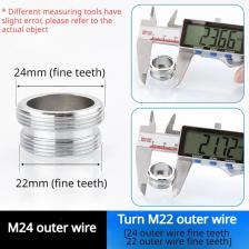 16, 18, 20, 22, 24 мм G3/4 G1/2 к разъему M22, кухонный аэратор, барботер, адаптер для очистителя воды, адаптер для крана, удлиненная длина 16, 18, 20, 22, 24 мм G3/4 G1/2 к разъему M22, кухонный аэратор, барботер, адаптер для очистителя воды, адаптер для крана, удлиненная длина