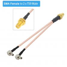 Антенна 3G 4G, разъем SMA Female/Dual CRC9/SMA/TS9, разветвитель типа Y, комбинирующий радиочастотный коаксиальный Соединительный кабель для модемного маршрутизатора 3G 4G Антенна 3G 4G, разъем SMA Female/Dual CRC9/SMA/TS9, разветвитель типа Y, комбинирующий радиочастотный коаксиальный Соединительный кабель для модемного маршрутизатора 3G 4G