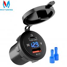 Автомобильное зарядное устройство MICTUNING 12/24 В USB-C для мотоцикла, 5 В, 3,1 А, водонепроницаемый адаптер для быстрой зарядки для автомобиля, лодки, грузовика Автомобильное зарядное устройство MICTUNING 12/24 В USB-C для мотоцикла, 5 В, 3,1 А, водонепроницаемый адаптер для быстрой зарядки для автомобиля, лодки, грузовика