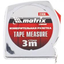 Рулетка Matrix 31036 Chrom, 3 м x 13 мм, хромированный корпус Рулетка Matrix 31036 Chrom, 3 м x 13 мм, хромированный корпус