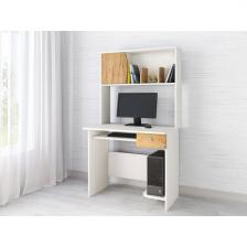 Стол компьютерный ТЭКС Грета-4, белый/дуб крафт Стол компьютерный ТЭКС Грета-4, белый/дуб крафт