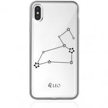 Прозрачный силиконовый чехол с кристаллами Lux для iPhone XS Max Знак зодиака Лев Leo для Айфон 10С Макс Прозрачный силиконовый чехол с кристаллами Lux для iPhone XS Max Знак зодиака Лев Leo для Айфон 10С Макс
