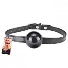 Кляп с шаром из силикона с регулирующимся ремнем Lux Fetish, черный Кляп с шаром из силикона с регулирующимся ремнем Lux Fetish, черный