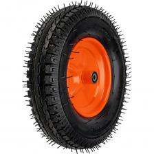 Колесо пневматическая усиленная шина 8PR, 4.00-8, D400 мм, подшипник внутренний диаметр 12 мм, длина оси 90 мм PALISAD 69080 Колесо пневматическая усиленная шина 8PR, 4.00-8, D400 мм, подшипник внутренний диаметр 12 мм, длина оси 90 мм PALISAD 69080