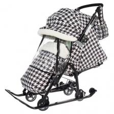 Санки-коляска Nika Ника Детям 7-5K НД7-5K, гусиная лапка Санки-коляска Nika Ника Детям 7-5K НД7-5K, гусиная лапка