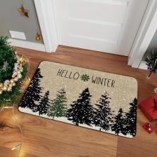 Рождественская елка, дверной коврик, мягкий и удобный коврик для ванной комнаты, кухни, комнаты, впитывающий нескользящий коврик для дома Рождественская елка, дверной коврик, мягкий и удобный коврик для ванной комнаты, кухни, комнаты, впитывающий нескользящий коврик для дома