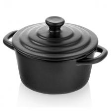 горшочек для запекания WALMER Iron black 250мл 11см с крышкой керамика горшочек для запекания WALMER Iron black 250мл 11см с крышкой керамика