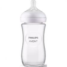 Cтеклянная бутылочка для кормления Philips Avent Natural Response, (SCY933/01), 240 мл, 1 мес+ Cтеклянная бутылочка для кормления Philips Avent Natural Response, (SCY933/01), 240 мл, 1 мес+