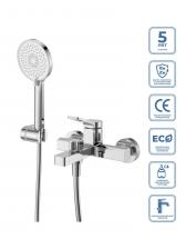 Смеситель для ванны с душем BelBagno Albano ALBANO-VASM-CRM хром Смеситель для ванны с душем BelBagno Albano ALBANO-VASM-CRM хром