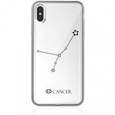 Прозрачный силиконовый чехол с кристаллами Lux для iPhone XS Max Знак зодиака Рак Cancer для Айфон 10С Макс Прозрачный силиконовый чехол с кристаллами Lux для iPhone XS Max Знак зодиака Рак Cancer для Айфон 10С Макс