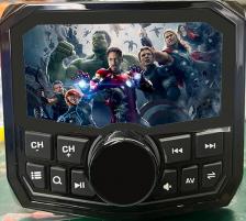 Морская стереосистема для Bluetooth, автомобильный аудиоплеер, водонепроницаемая аудиосистема для мотоцикла с автоматическим FM AM-радио для SPA UTV Морская стереосистема для Bluetooth, автомобильный аудиоплеер, водонепроницаемая аудиосистема для мотоцикла с автоматическим FM AM-радио для SPA UTV