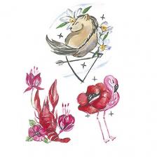 Наклейки для тела ПОЛИСФЕРА Временная переводная татуировка Tattoo PS&KG-006 Наклейки для тела ПОЛИСФЕРА Временная переводная татуировка Tattoo PS&KG-006