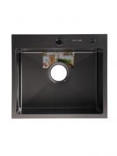 Мойка кухонная AFLORN AF95044DF, врезная, S=3.0 и 0.8 мм, 50x44 см, сифон, черная Мойка кухонная AFLORN AF95044DF, врезная, S=3.0 и 0.8 мм, 50x44 см, сифон, черная