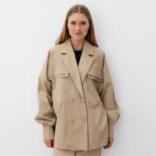 Пиджак женский MINAKU: Safari, бежевый, размер 50 Пиджак женский MINAKU: Safari, бежевый, размер 50