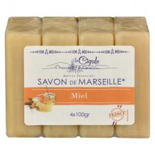 мыло LA CIGALE Savon de Marseille Miel 4шт 100г мыло LA CIGALE Savon de Marseille Miel 4шт 100г