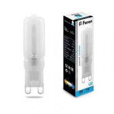 Feron Лампа светодиодная 7W 230V G9 6400К LB-431, JCD9 560Lm 25757 Feron Лампа светодиодная 7W 230V G9 6400К LB-431, JCD9 560Lm 25757