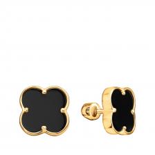 Золотые серьги с эмалью Золотые серьги с эмалью