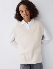 Базовый вязаный жилет для девочек Базовый вязаный жилет для девочек