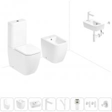 Комплексное предложение по специальной цене, включающее все необходимое для обустройства санузла / ванной комнаты. ГОТОВОЕ РЕШЕНИЕ ДЛЯ ТУАЛЕТНОЙ КОМНАТЫ Как правило, унитаз и биде устанавливаются рядом как по функциональным соображениям, так и для экономии места. Санитарный фарфор Lavinia Boho имеет более твердую и гладкую поверхность, нежели сантехнический фаянс. Система антивсплеск увеличивает гигиеничность использования изделия и делает уборку более быстрой и простой. Компактная подвесная раковина Lavinia Boho One (370 х 245 х 100) — оптимально подходит для небольших ванных комнат или гостевых санузлов. Дизайнерская сантехника изготовлена в едином стиле: изделия прекрасно дополняют друг друга и формируют органичный тандем с латунными сифонами, донными клапанами, выпусками, угловыми вентилями и элегантными аксессуарами. Комплексное предложение по специальной цене, включающее все необходимое для обустройства санузла / ванной комнаты. ГОТОВОЕ РЕШЕНИЕ ДЛЯ ТУАЛЕТНОЙ КОМНАТЫ Как правило, унитаз и биде устанавливаются рядом как по функциональным соображениям, так и для экономии места. Санитарный фарфор Lavinia Boho имеет более твердую и гладкую поверхность, нежели сантехнический фаянс. Система антивсплеск увеличивает гигиеничность использования изделия и делает уборку более быстрой и простой. Компактная подвесная раковина Lavinia Boho One (370 х 245 х 100) — оптимально подходит для небольших ванных комнат или гостевых санузлов. Дизайнерская сантехника изготовлена в едином стиле: изделия прекрасно дополняют друг друга и формируют органичный тандем с латунными сифонами, донными клапанами, выпусками, угловыми вентилями и элегантными аксессуарами.