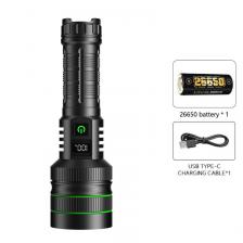 Перезаряжаемый телескопический фонарик 60 Вт, 5 режимов освещения, 26650 Перезаряжаемый телескопический фонарик 60 Вт, 5 режимов освещения, 26650