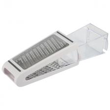 терка MALLONY Idea 2-х гранная 21см универсальная с контейнером нерж.сталь, пластик терка MALLONY Idea 2-х гранная 21см универсальная с контейнером нерж.сталь, пластик