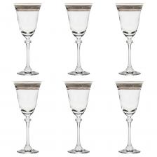 Набор бокалов для красного вина Crystalite Bohemia Asio Панто платина 250 мл 6 шт Набор бокалов для красного вина Crystalite Bohemia Asio Панто платина 250 мл 6 шт