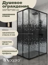 Душевой уголок Niagara Eco NG-1018-14QBLACK (100x80x190 см) Душевой уголок Niagara Eco NG-1018-14QBLACK (100x80x190 см)