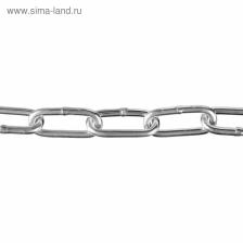 Цепь длиннозвенная «ЗУБР», DIN 763, оцинкованная сталь, d=2 мм, L=200 м Цепь длиннозвенная «ЗУБР», DIN 763, оцинкованная сталь, d=2 мм, L=200 м