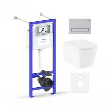 Комплект: инсталляция с унитазом Lavinia Boho Aveo Rimless 6 в 1 77050207 - комплексное предложение по специальной цене, включающее все необходимое для установки и комфортного использования подвесной керамики. Чаша унитаза крепится на инсталляционную систему, далее на стену монтируется клавиша смыва для подачи воды. Подвесной унитаз, как правило, находится над полом на высоте около 100 мм, что облегчает уборку и обеспечивает доступ для свободного мытья пола под чашей. Санитарный фарфор Lavinia Boho имеет более твердую и гладкую поверхность, нежели сантехнический фаянс. Благодаря современному оборудованию и обжигу керамики при температуре 1250 °С образуется беспористая многослойная глазурь, которая отличается низким коэффициентом водопоглощения и меньше впитывает грязь и запахи. Сиденье с крышкой изготовлено из прочного дюропласта с петлями из нержавеющей стали и имеет идеальное сочетание глянцевого цвета с керамикой. Широкая конструкция сиденья обеспечивает повышенный комфорт благодаря эргономичной форме и обработке поверхности специальным составом, который снижает дискомфорт при контакте с холодной поверхностью сиденья. Благодаря встроенным в петли амортизаторам сиденье с крышкой опускаются медленно, закрываются мягко и бесшумно. С помощью инновационных гаек-эксцентриков положение сиденья можно легко регулировать. Комплект: инсталляция с унитазом Lavinia Boho Aveo Rimless 6 в 1 77050207 - комплексное предложение по специальной цене, включающее все необходимое для установки и комфортного использования подвесной керамики. Чаша унитаза крепится на инсталляционную систему, далее на стену монтируется клавиша смыва для подачи воды. Подвесной унитаз, как правило, находится над полом на высоте около 100 мм, что облегчает уборку и обеспечивает доступ для свободного мытья пола под чашей. Санитарный фарфор Lavinia Boho имеет более твердую и гладкую поверхность, нежели сантехнический фаянс. Благодаря современному оборудованию и обжигу керамики при температуре 1250 °С образуется беспористая многослойная глазурь, которая отличается низким коэффициентом водопоглощения и меньше впитывает грязь и запахи. Сиденье с крышкой изготовлено из прочного дюропласта с петлями из нержавеющей стали и имеет идеальное сочетание глянцевого цвета с керамикой. Широкая конструкция сиденья обеспечивает повышенный комфорт благодаря эргономичной форме и обработке поверхности специальным составом, который снижает дискомфорт при контакте с холодной поверхностью сиденья. Благодаря встроенным в петли амортизаторам сиденье с крышкой опускаются медленно, закрываются мягко и бесшумно. С помощью инновационных гаек-эксцентриков положение сиденья можно легко регулировать.