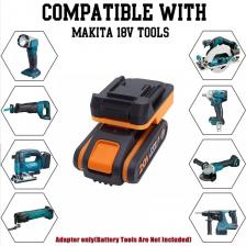 Адаптер для аккумуляторов WORX 20V к инструменту Makita 18V Адаптер для аккумуляторов WORX 20V к инструменту Makita 18V
