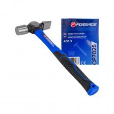 Молоток слесарный с фибергласовой ручкой 400 г и резиновой противоскользящей накладкой от бренда FORSAGE - это ударно-силовой слесарный, строительный инструмент, с его помощью забиваются гвозди, рихтуется листовой металл, удаляется засохший раствор и т.д. Инструмент имеет оптимальное распределение веса. Профилированная рукоять не выскальзывает и удобно ложится в ладонь - это позволяет делать мощный замах. Грани на бойке обеспечивают точный удар. Эргономичная фибергласовая рукоятка с противоскользящим покрытием способствует снижению отдачи при ударе и комфортной работе без усталости. Инструмент отличается прочностью и высоким качеством исполнения. Материал: стекловолокно, резина, сталь. Вес бойка 400 г. Длина молотка 300 мм. Длина бойка 120 мм. Ширина бойка 30 мм. Молоток слесарный с фибергласовой ручкой 400 г и резиновой противоскользящей накладкой от бренда FORSAGE - это ударно-силовой слесарный, строительный инструмент, с его помощью забиваются гвозди, рихтуется листовой металл, удаляется засохший раствор и т.д. Инструмент имеет оптимальное распределение веса. Профилированная рукоять не выскальзывает и удобно ложится в ладонь - это позволяет делать мощный замах. Грани на бойке обеспечивают точный удар. Эргономичная фибергласовая рукоятка с противоскользящим покрытием способствует снижению отдачи при ударе и комфортной работе без усталости. Инструмент отличается прочностью и высоким качеством исполнения. Материал: стекловолокно, резина, сталь. Вес бойка 400 г. Длина молотка 300 мм. Длина бойка 120 мм. Ширина бойка 30 мм.