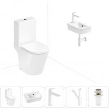 Комплексное предложение по специальной цене, включающее все необходимое для обустройства санузла / ванной комнаты. ГОТОВОЕ РЕШЕНИЕ ДЛЯ ТУАЛЕТНОЙ КОМНАТЫ Элегантный вид напольного унитаза позволяет гармонично вписаться в интерьер современного санузла или ванной комнаты, наполняя его атмосферой роскоши и уюта. Санитарный фарфор Lavinia Boho имеет более твердую и гладкую поверхность, нежели сантехнический фаянс. Система антивсплеск увеличивает гигиеничность использования изделия и делает уборку более быстрой и простой. Компактная подвесная раковина Lavinia Boho One (370 х 245 х 100) — оптимально подходит для небольших ванных комнат или гостевых санузлов. Дизайнерская сантехника изготовлена в едином стиле: изделия прекрасно дополняют друг друга и формируют органичный тандем с латунными сифонами, донными клапанами, выпусками, угловыми вентилями и элегантными аксессуарами. Гарантируем 100% качество и целостность изделий, наличие всех необходимых документов на покупку! Комплексное предложение по специальной цене, включающее все необходимое для обустройства санузла / ванной комнаты. ГОТОВОЕ РЕШЕНИЕ ДЛЯ ТУАЛЕТНОЙ КОМНАТЫ Элегантный вид напольного унитаза позволяет гармонично вписаться в интерьер современного санузла или ванной комнаты, наполняя его атмосферой роскоши и уюта. Санитарный фарфор Lavinia Boho имеет более твердую и гладкую поверхность, нежели сантехнический фаянс. Система антивсплеск увеличивает гигиеничность использования изделия и делает уборку более быстрой и простой. Компактная подвесная раковина Lavinia Boho One (370 х 245 х 100) — оптимально подходит для небольших ванных комнат или гостевых санузлов. Дизайнерская сантехника изготовлена в едином стиле: изделия прекрасно дополняют друг друга и формируют органичный тандем с латунными сифонами, донными клапанами, выпусками, угловыми вентилями и элегантными аксессуарами. Гарантируем 100% качество и целостность изделий, наличие всех необходимых документов на покупку!