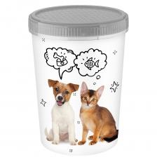 Lucky Pet Контейнер с завинчивающейся крышкой для хранения корма и лакомств для кошек и собак, 1,6 л Lucky Pet Контейнер с завинчивающейся крышкой для хранения корма и лакомств для кошек и собак, 1,6 л