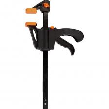 Струбцина быстрозажимная F-тип имеет максимальный размер зажимаемой детали 210 мм. Удобный способ зажима-при помощи рычага, позволяет зажать деталь/деревянную заготовку для проведения необходимой обработки. Для освобождения детали нужно нажать кнопку освобождения. Струбцина быстрозажимная F-тип имеет максимальный размер зажимаемой детали 210 мм. Удобный способ зажима-при помощи рычага, позволяет зажать деталь/деревянную заготовку для проведения необходимой обработки. Для освобождения детали нужно нажать кнопку освобождения.