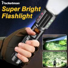 POCKETMAN Телескопический фонарик 3 режима USB POCKETMAN Телескопический фонарик 3 режима USB