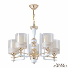 Подвесная люстра Arte Milano Florentia-6087 306087/5 Wh/Gd Подвесная люстра Arte Milano Florentia-6087 306087/5 Wh/Gd